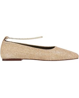 MARIA LUCA Ballet Flats Natural Raffia