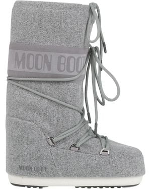 Moon Boot Boot Textile Fibers, Leather - Gray