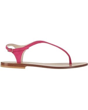 EDDICUOMO Fuchsia Thong Sandal Leather - Pink