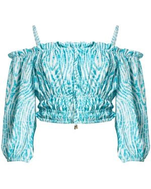 Rebel Queen Top Polyester - Blue
