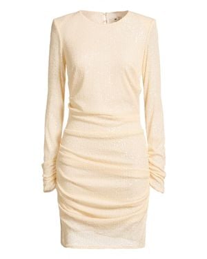 Elisabetta Franchi Cream Mini Dress Polyester, Elastane - Natural
