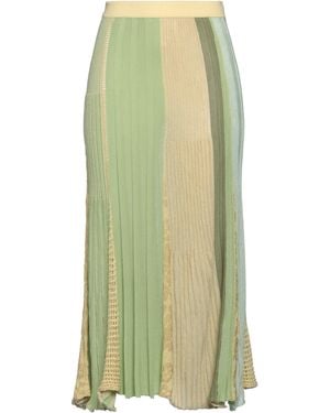 Roberto Collina Light Midi Skirt Cotton, Viscose, Linen, Polyester - Green