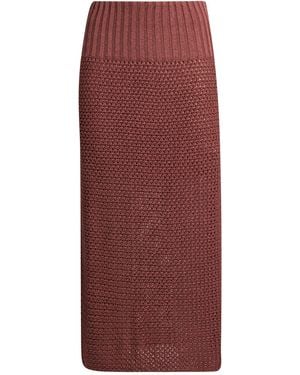 Agnona Midi Skirt - Red