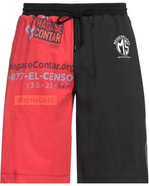 Marine Serre Shorts & Bermuda Shorts Cotton, Recycled Polyamide, Recycled Elastane - Red