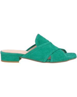 Anna F. Sandals Leather - Green