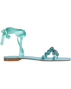 MyChalom Sandals Textile Fibers - Blue