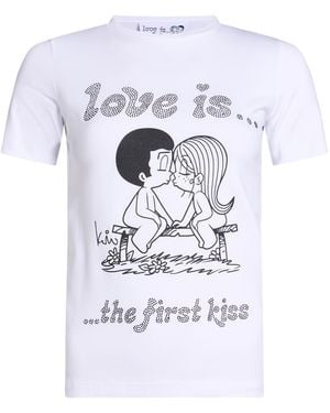 Gaelle Paris Love Is. By T-Shirt Cotton, Elastane - White