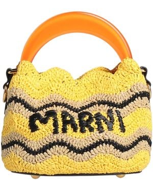 Marni No Vacancy Inn -- Handbag Textile Fibres, Leather - Yellow