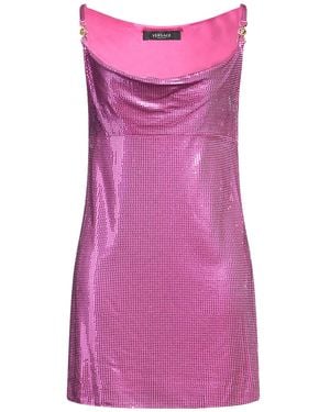 Versace Mini Dress - Purple