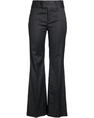 Department 5 Charcoal Trousers Virgin Wool, Polyester, Viscose, Elastane - Black