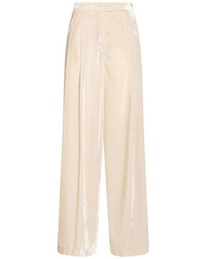 Semicouture Pants Viscose, Polyamide - White