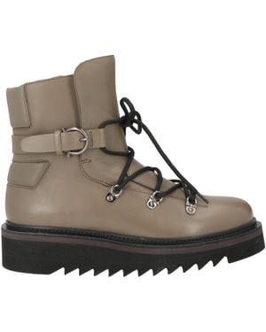 Ferragamo Khaki Ankle Boots Calfskin - Brown