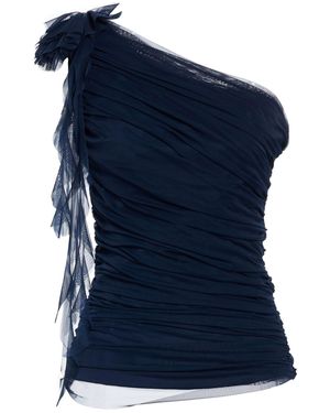 La Petite Robe Di Chiara Boni Midnight Top Polyamide, Elastane - Blue
