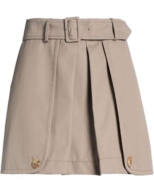 Moschino Taupe Mini Skirt Polyester, Cotton - Natural