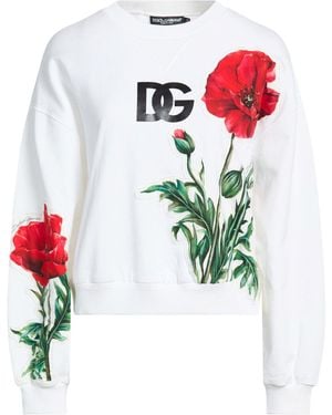 Dolce & Gabbana Sweatshirt Cotton, Polyester, Polyurethane, Elastane - White