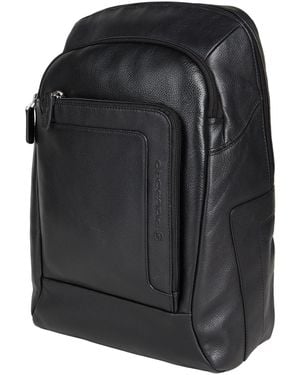 Piquadro Backpack Cow Leather - Black