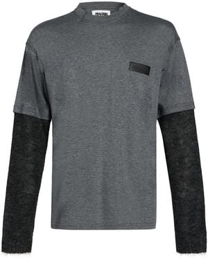 Magliano Lead T-Shirt Cotton, Mohair Wool, Polyamide, Wool - Gray