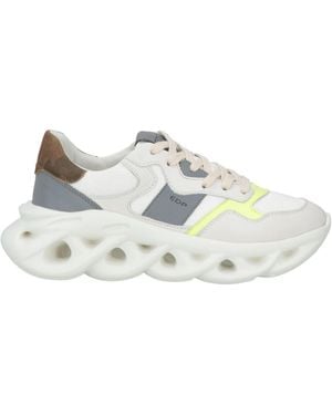 ED PARRISH Trainers Leather, Textile Fibres - White