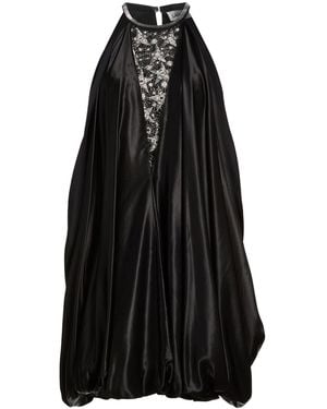 Lanvin Mini Dress Viscose, Silk, Glass, Polyester, Brass - Black