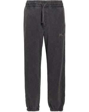 HUGO Charcoal Pants Cotton, Polyester - Gray