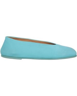Marsèll Calfskin Square-Toe Ballet Flats - Blue