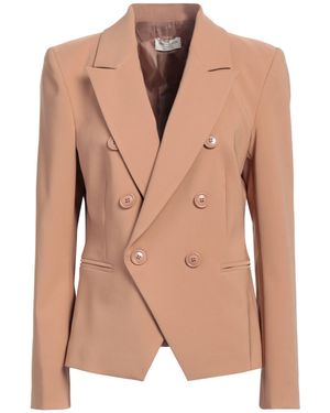 Rebel Queen Camel Blazer Polyester, Elastane - Pink
