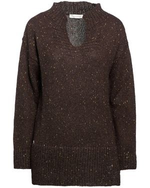 Manila Grace Dark Jumper Acrylic, Polyamide, Mohair Wool, Polyester - Brown