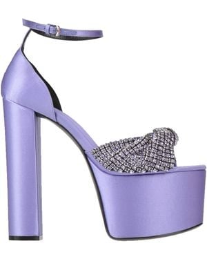 Evangelie Smyrniotaki x Sergio Rossi Light Sandals Textile Fibres - Purple