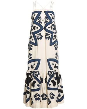 Sea Midi Dress Cotton, Linen - White