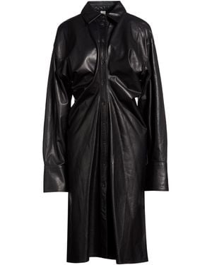 TOTEME Midnight Midi Dress Calfskin - Black