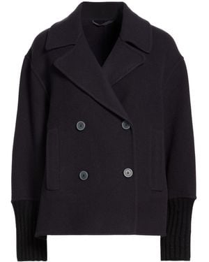 Peserico Coat Virgin Wool, Polyamide, Cashmere - Blue