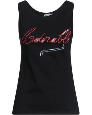 Anna Molinari Camiseta De Tirantes - Negro