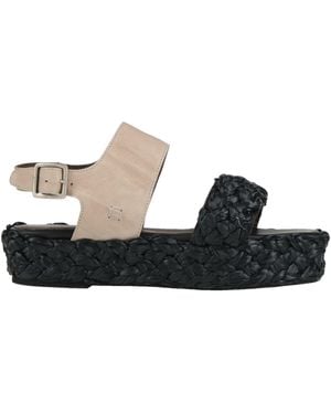Collection Privée Sandals Leather, Synthetic Fibers - Black