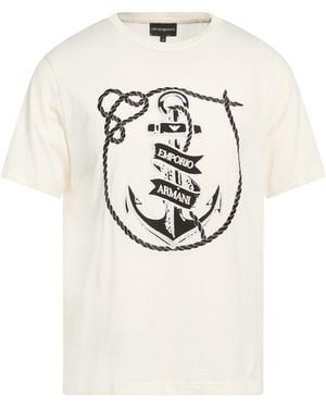 Emporio Armani Cream T-Shirt Cotton - Natural