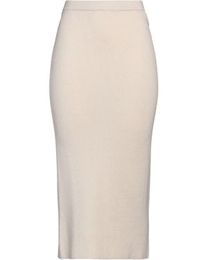 Antonelli Midi Skirt Virgin Wool, Silk, Cashmere - Natural
