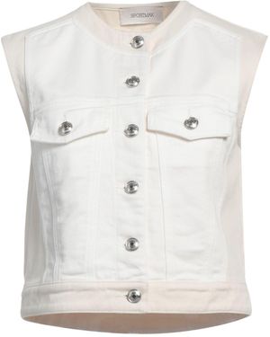 Sportmax Ivory Denim Outerwear Cotton - White