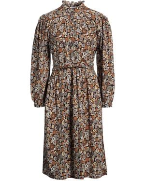 Antik Batik Camel Midi Dress Cotton - Brown