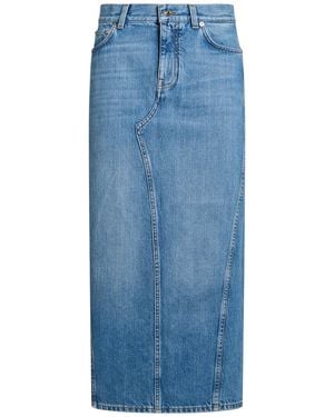 Givenchy Denim Skirt Cotton - Blue
