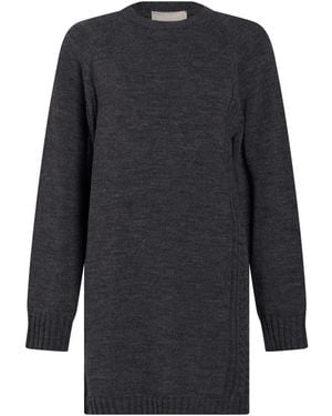 Angela Davis Mini Dress Acrylic, Wool, Viscose, Alpaca Wool - Blue