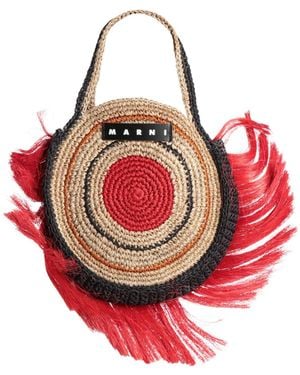 Marni Handbag Natural Raffia - Pink