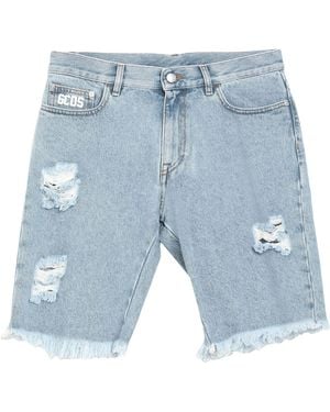 Gcds Shorts Jeans - Blu