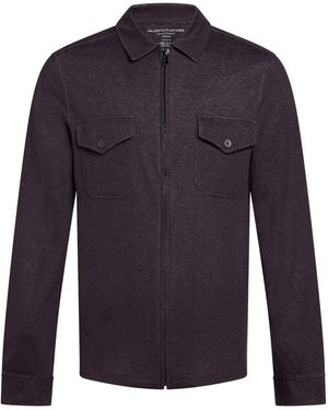 Majestic Filatures Charcoal Shirt Organic Cotton, Cashmere - Blue