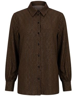 Dixie Shirt Viscose, Metallic Fibre, Polyamide - Brown
