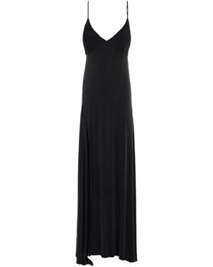 Versace Jeans Couture Maxi Dress Cupro, Elastane, Polyamide - Black