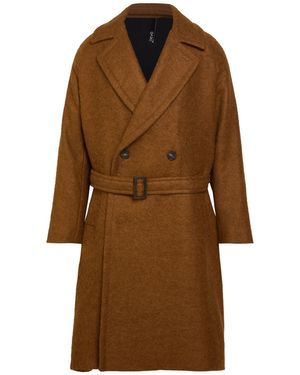 Hevò Coat Alpaca Wool, Virgin Wool, Polyamide - Brown