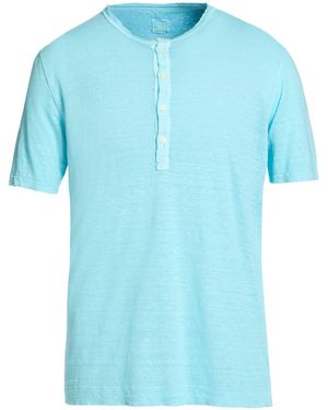 120% Lino Sky T-Shirt Linen - Blue