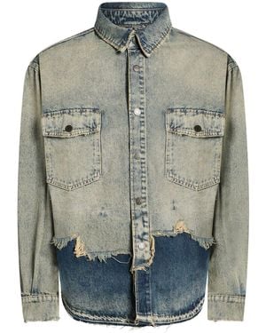 Guess Denim Outerwear Cotton, Hemp - Gray