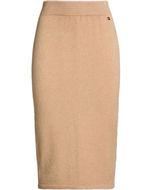 Rebel Queen Midi Skirts - Natural