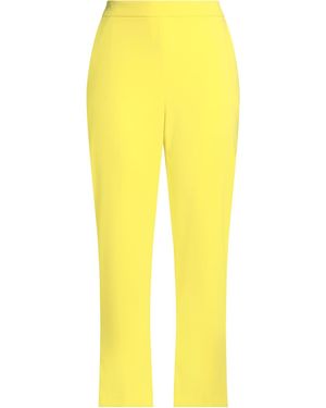 Pinko Trousers Polyester, Elastane - Yellow