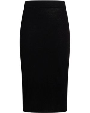 Jijil Midi Skirt Acrylic, Merino Wool - Black